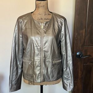 Chic faux leather jacket-Never worn!!